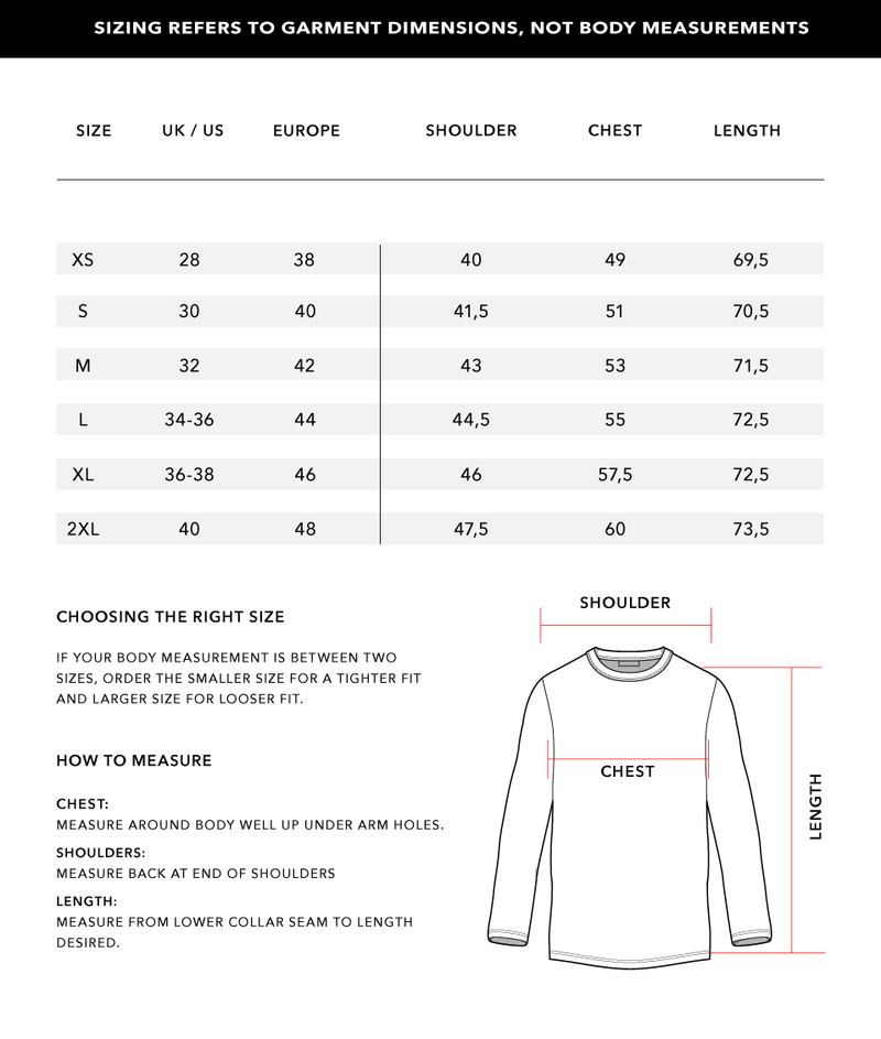 Size Chart 1