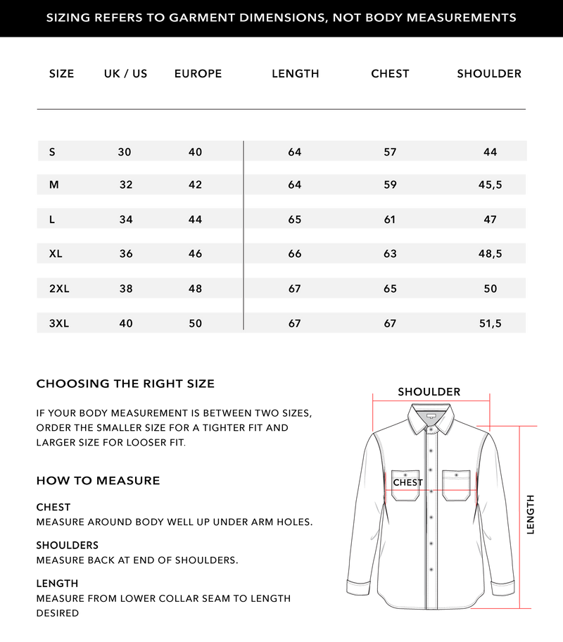 Size Chart 1