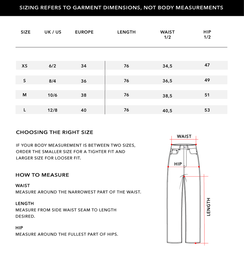 Size Chart 1