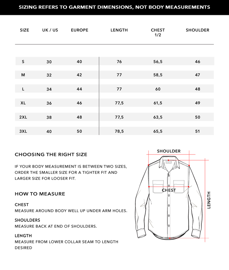 Size Chart 1