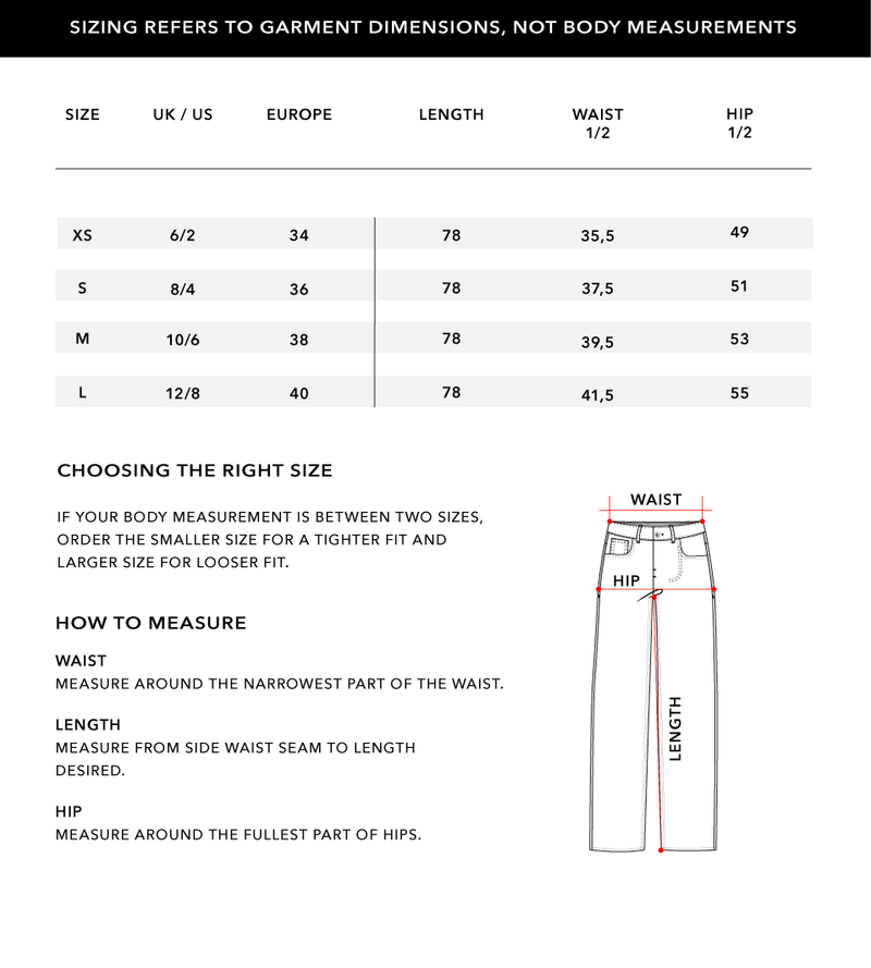 Size Chart 1