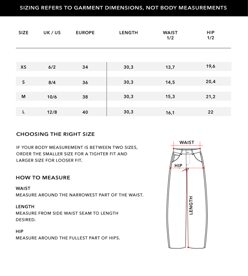 Size Chart 2