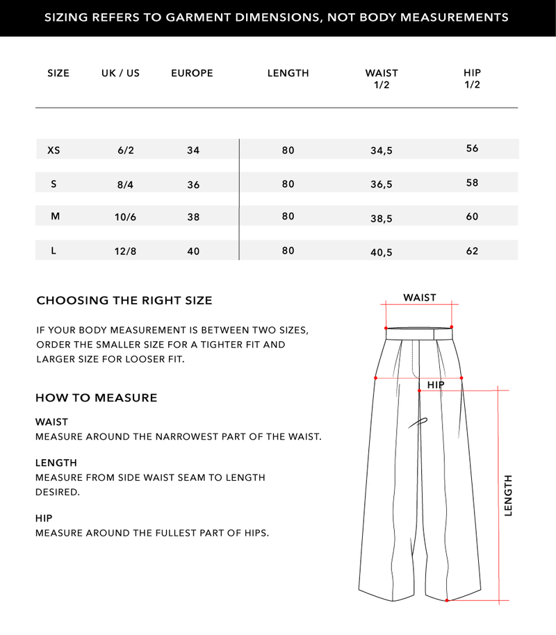 Size Chart 1