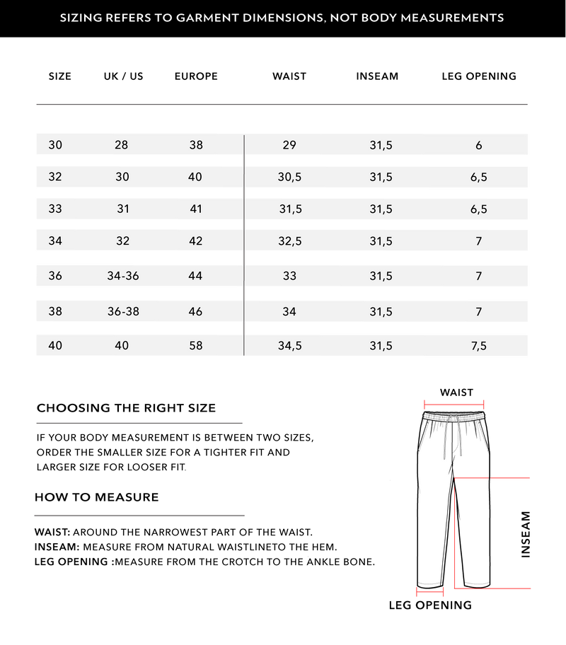Size Chart 2