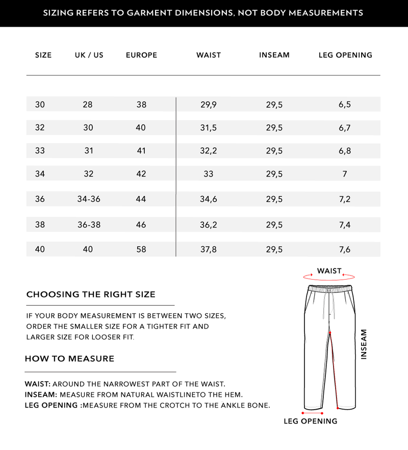 Size Chart 2