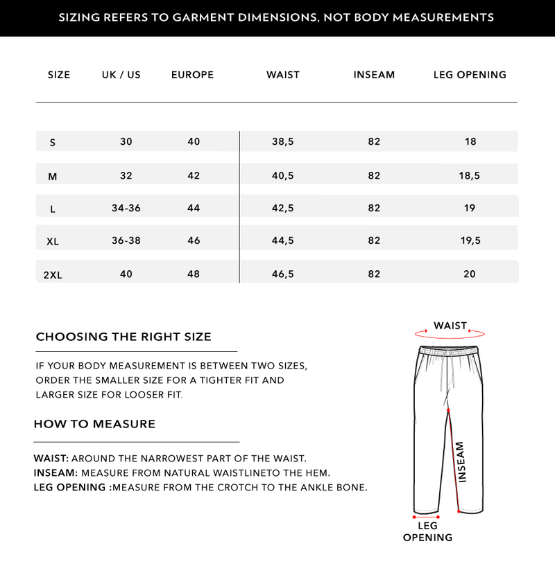 Size Chart 1