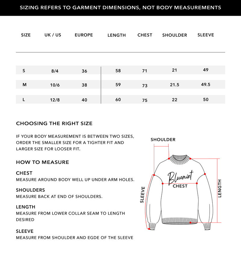 Size Chart 1
