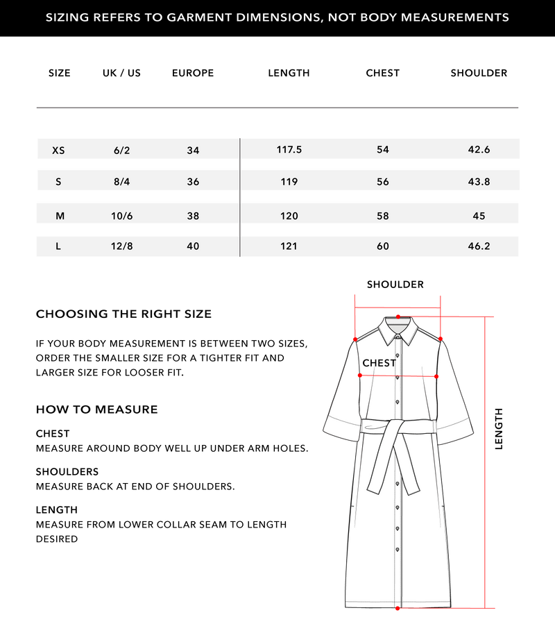 Size Chart 1