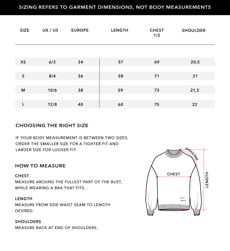 Size Chart 1