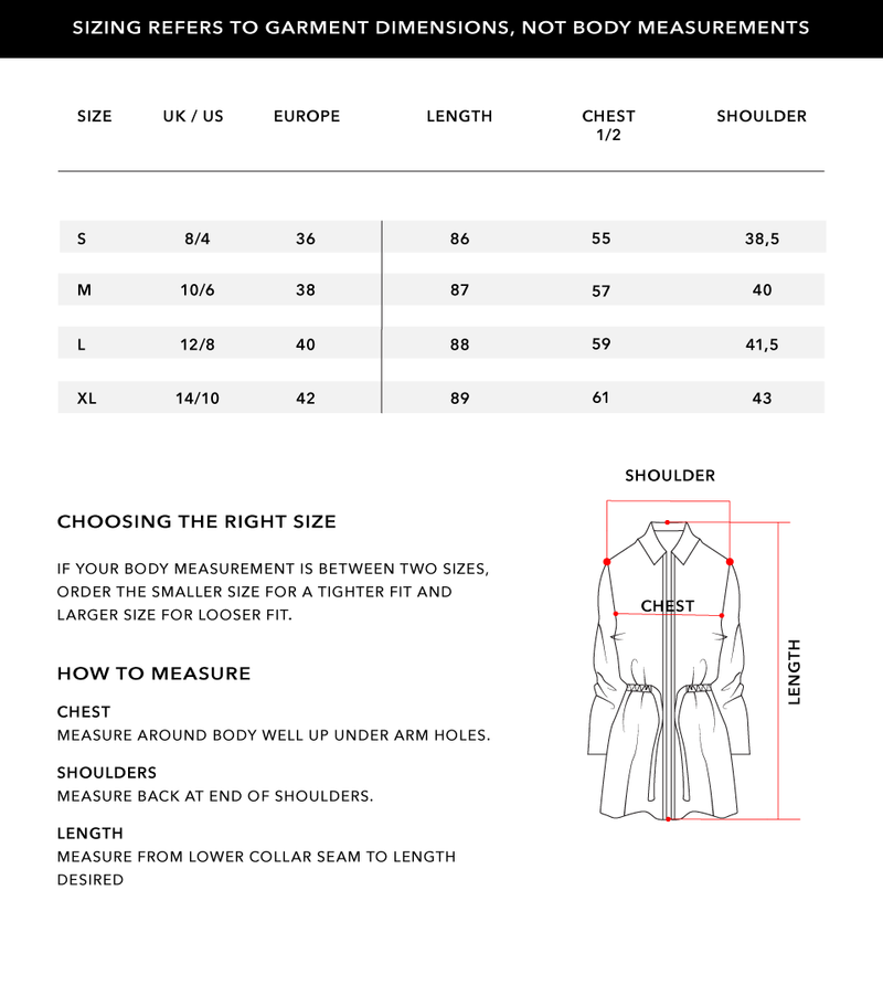 Size Chart 1
