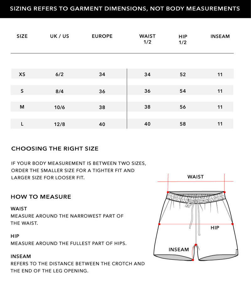 Size Chart 1
