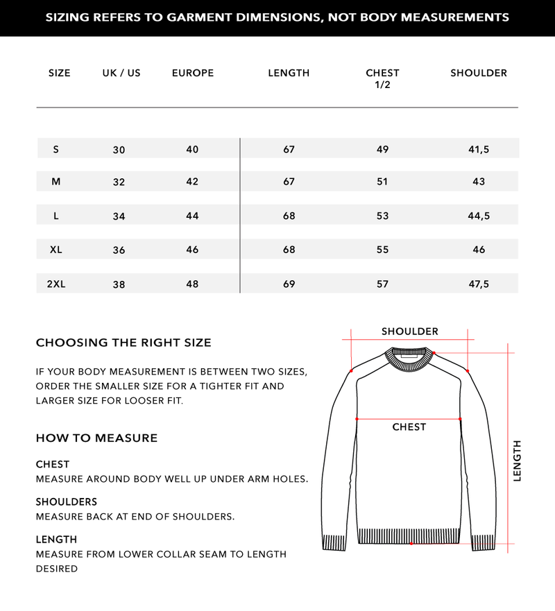 Size Chart 1