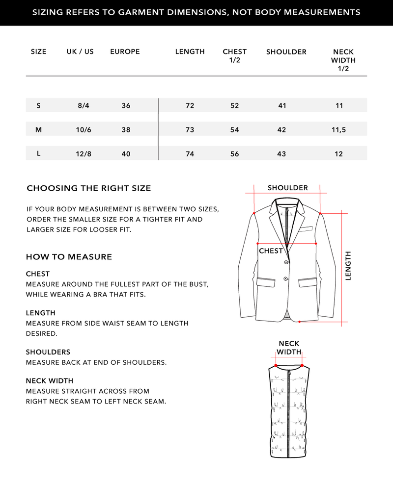 Size Chart 1