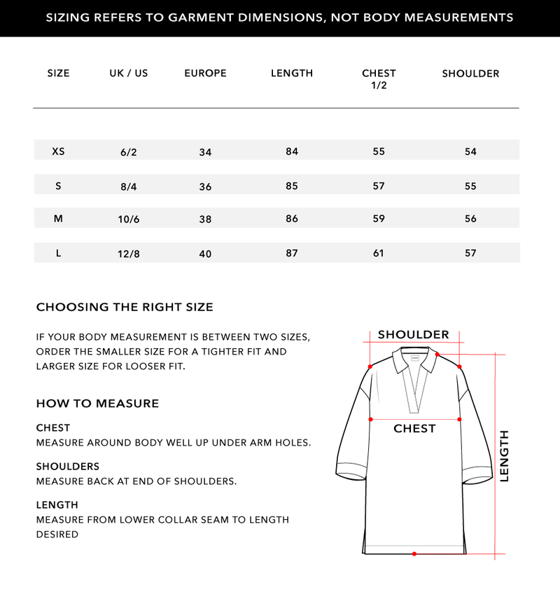 Size Chart 1