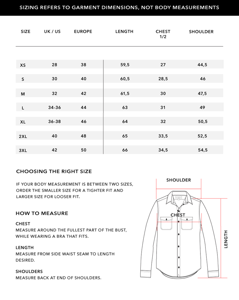 Size Chart 1