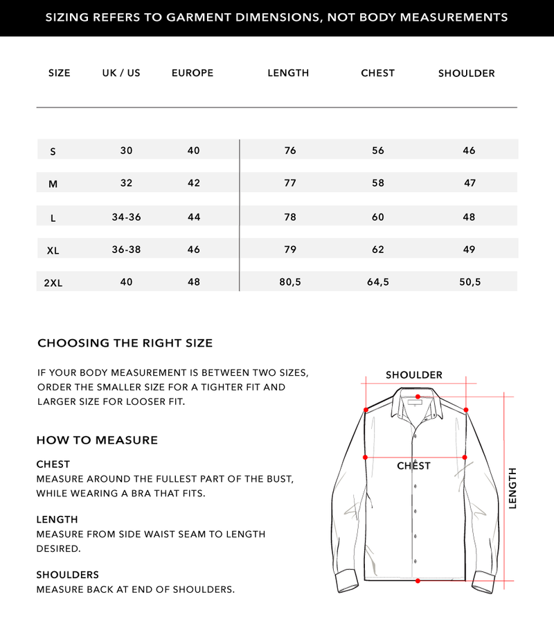 Size Chart 1