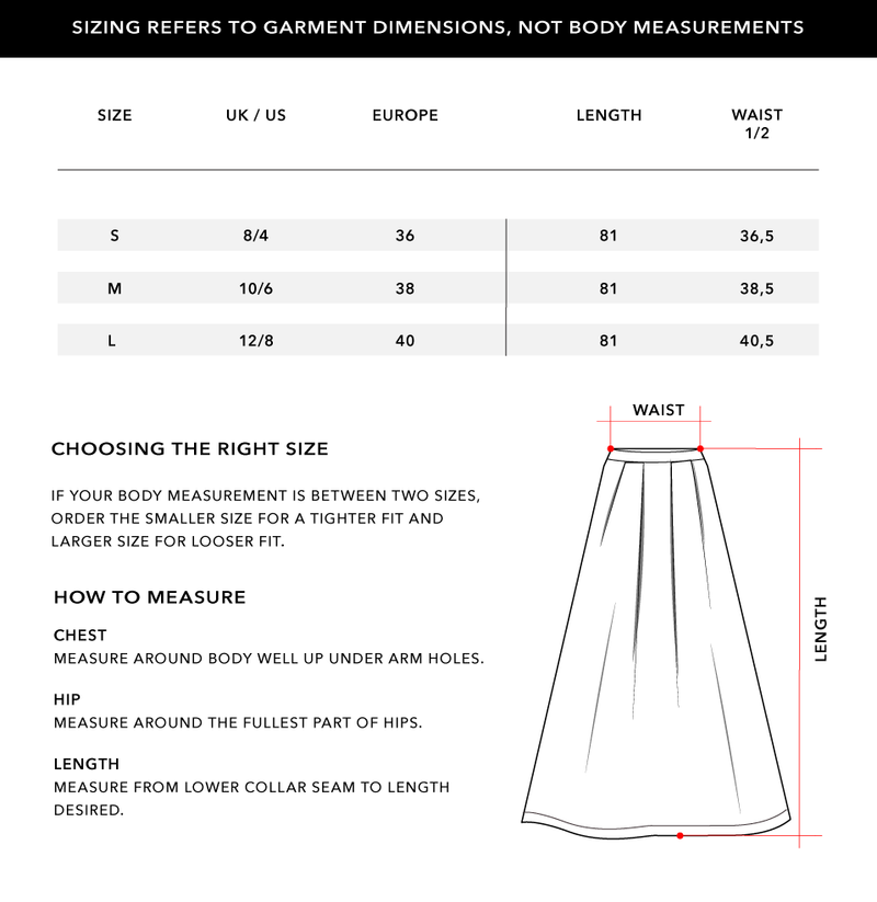Size Chart 1