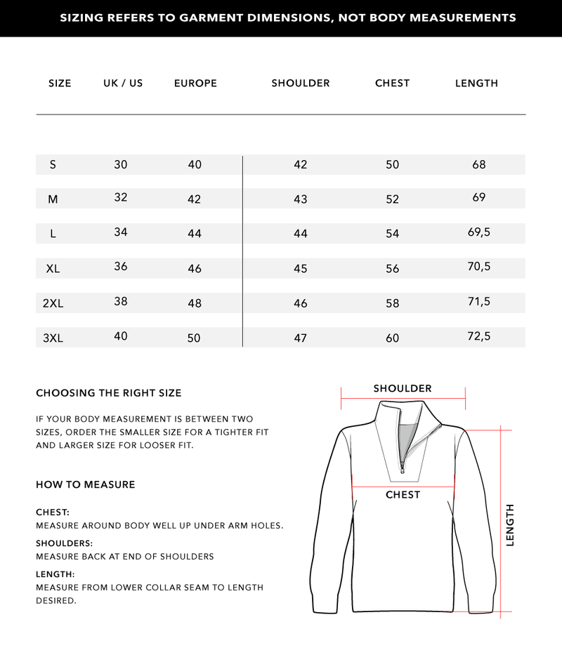 Size Chart 1