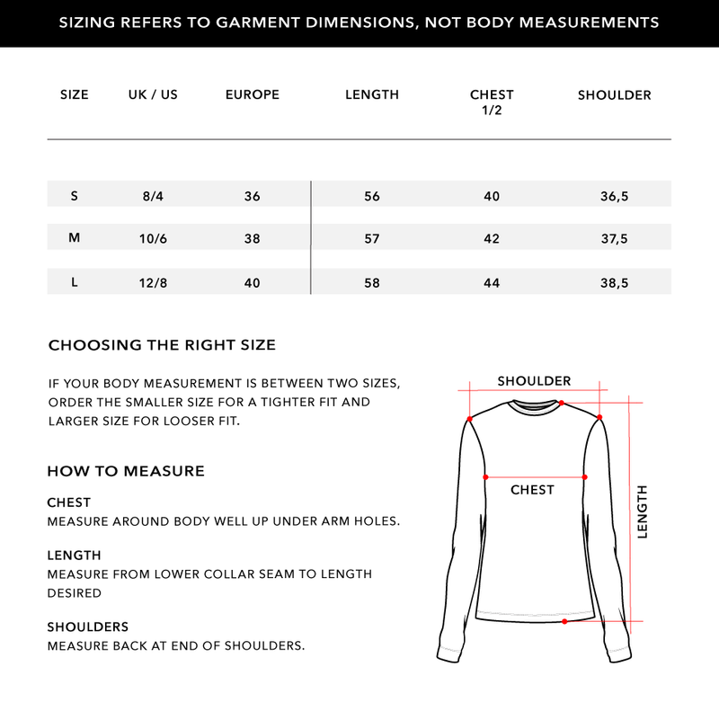 Size Chart 1