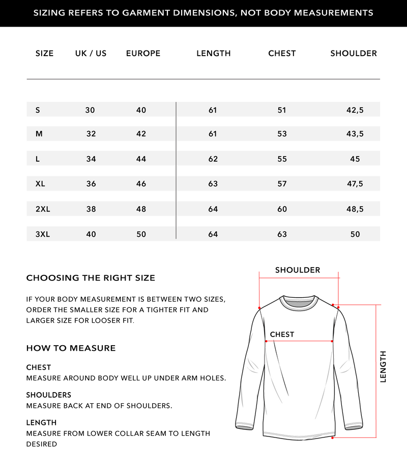 Size Chart 1