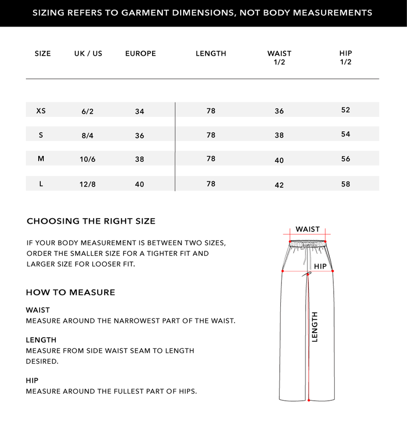 Size Chart 1