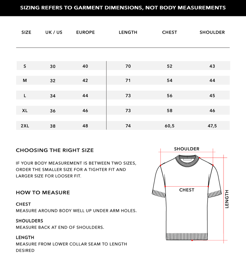Size Chart 1