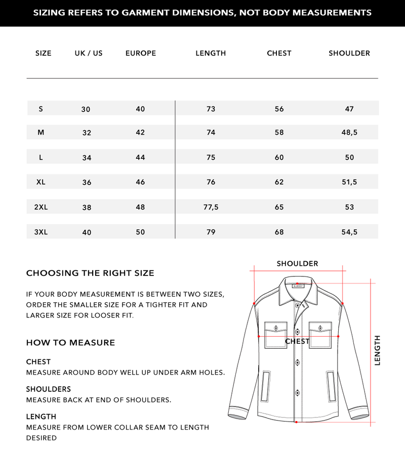 Size Chart 1