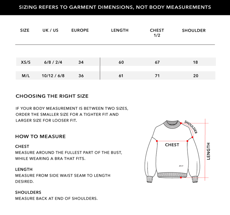 Size Chart 1