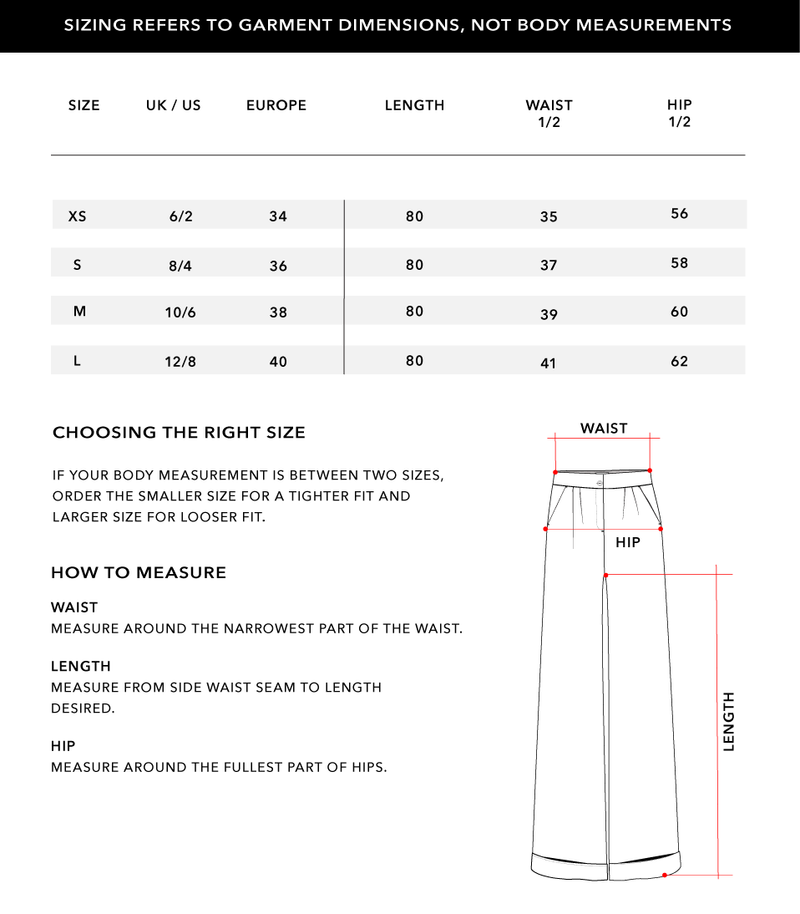 Size Chart 1