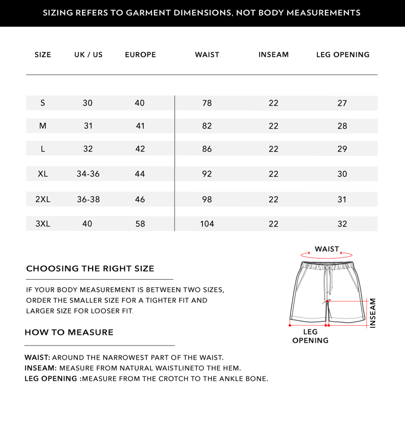 Size Chart 1