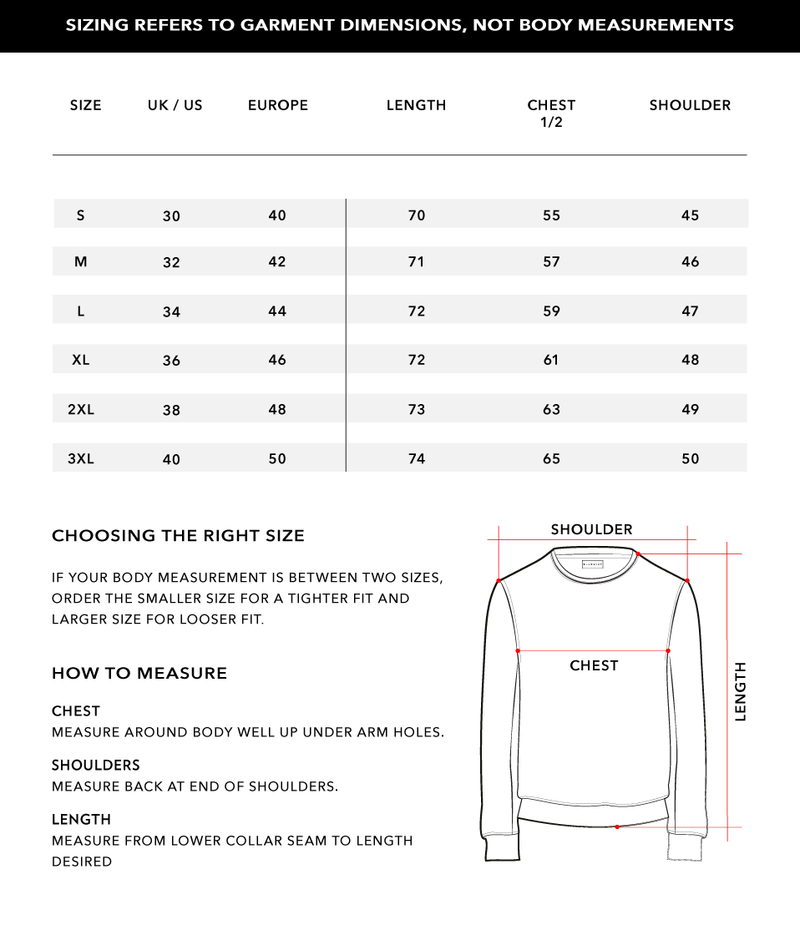 Size Chart 1