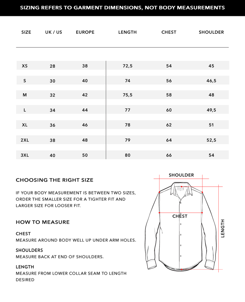 Size Chart 1