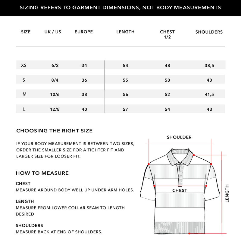 Size Chart 1