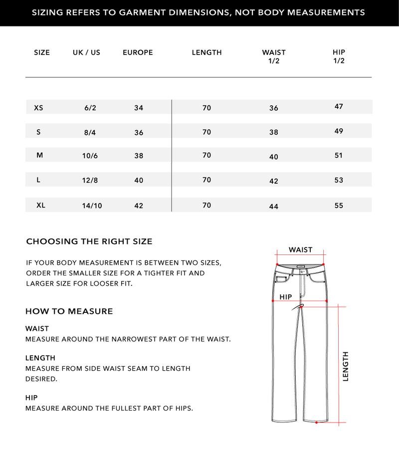 Size Chart 1