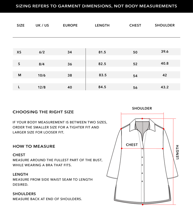 Size Chart 1