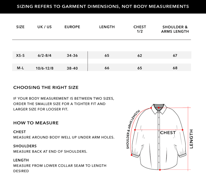 Size Chart 1