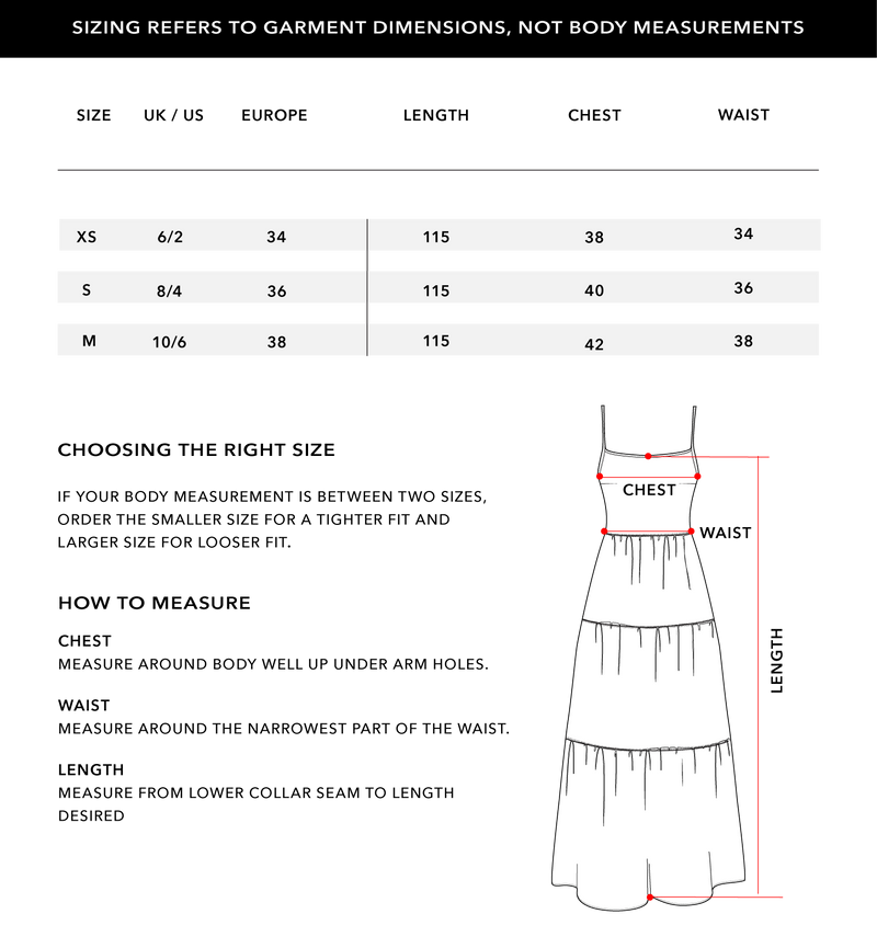 Size Chart 1