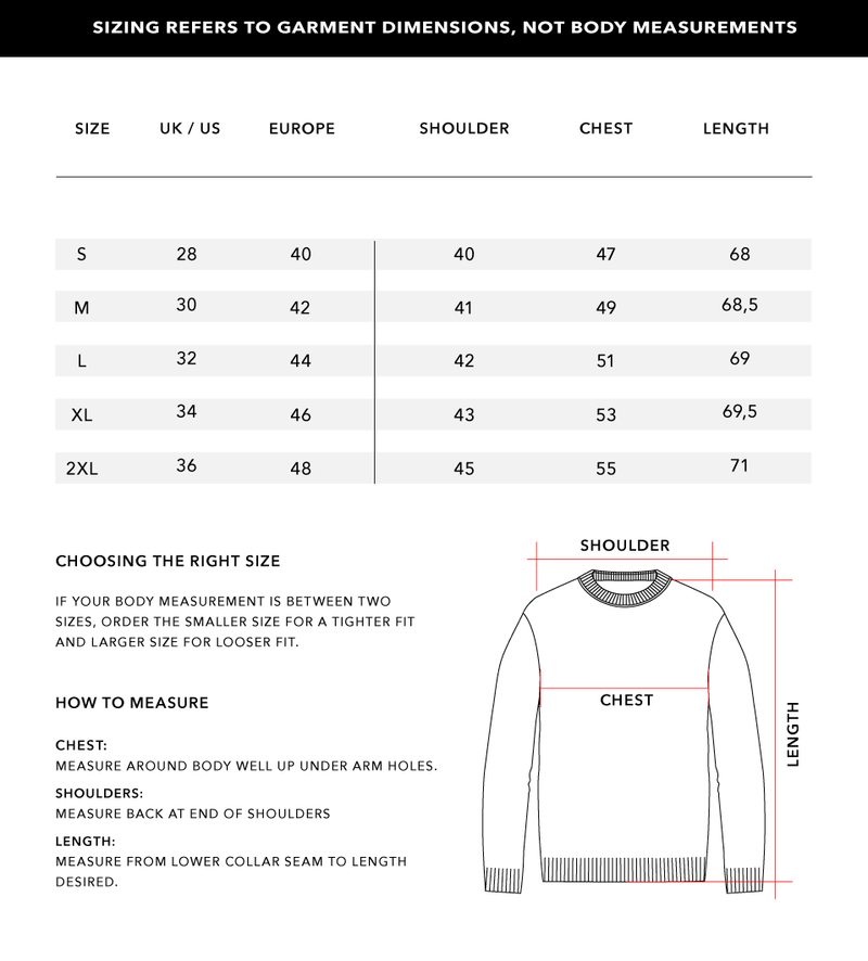 Size Chart 1