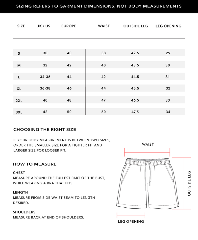 Size Chart 1