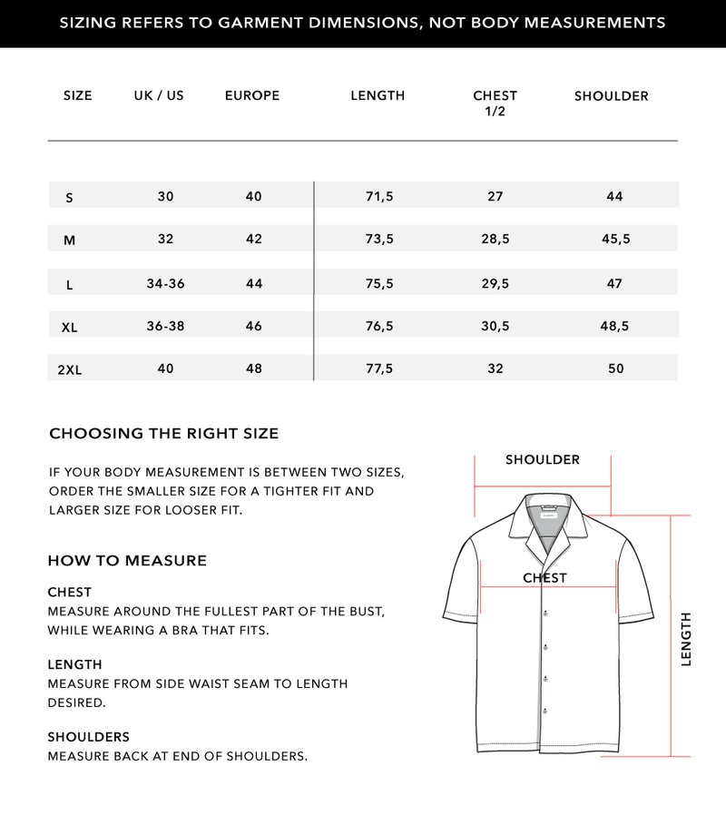 Size Chart 1