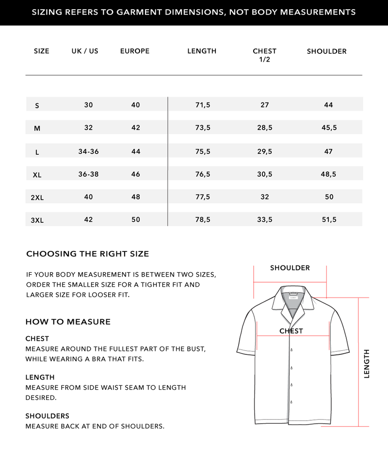 Size Chart 1