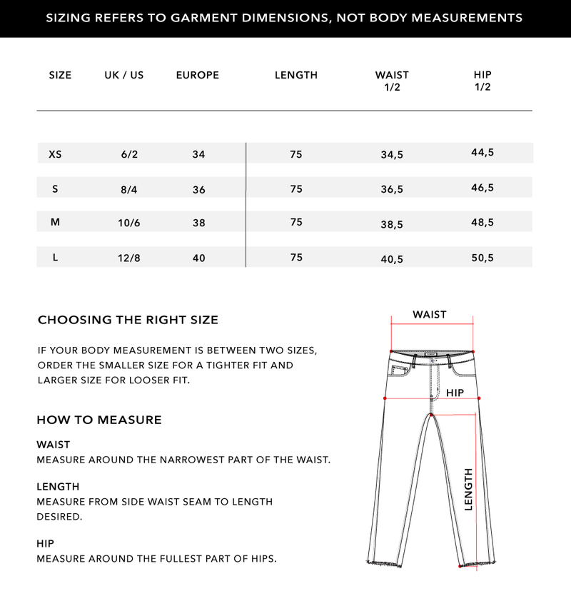 Size Chart 1