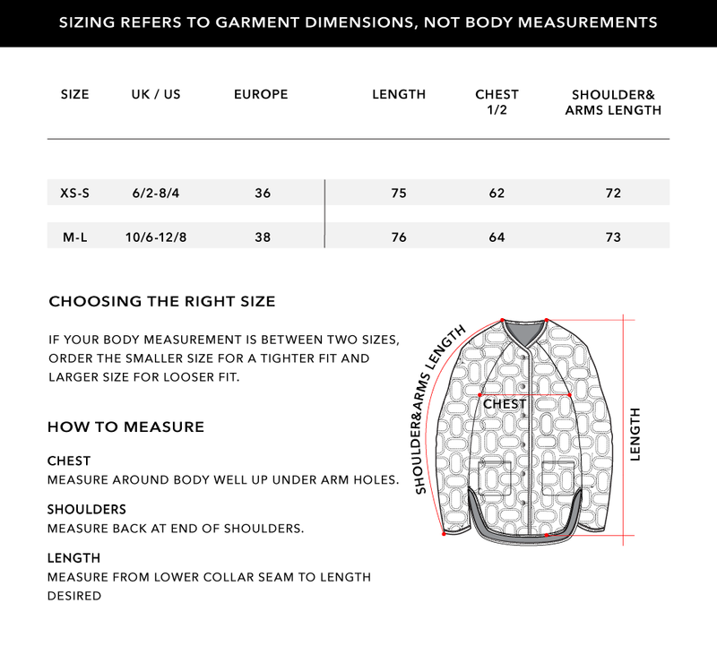 Size Chart 1