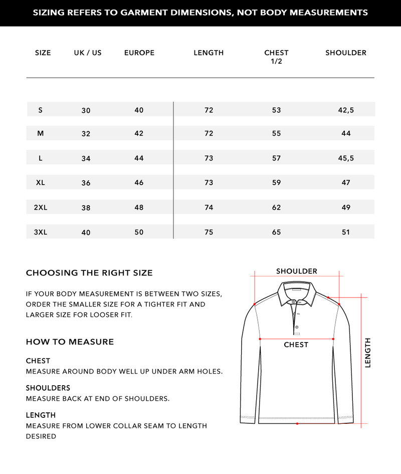 Size Chart 1