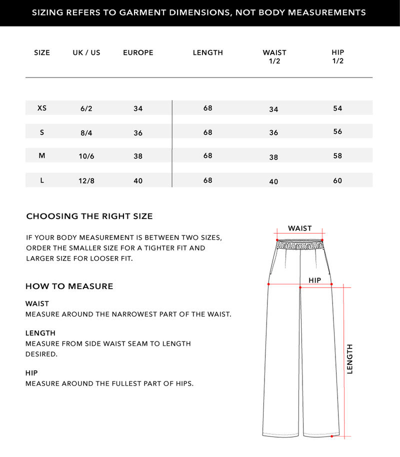 Size Chart 1
