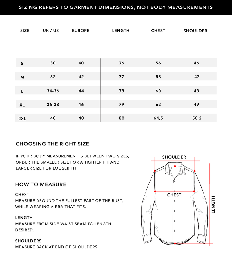 Size Chart 1