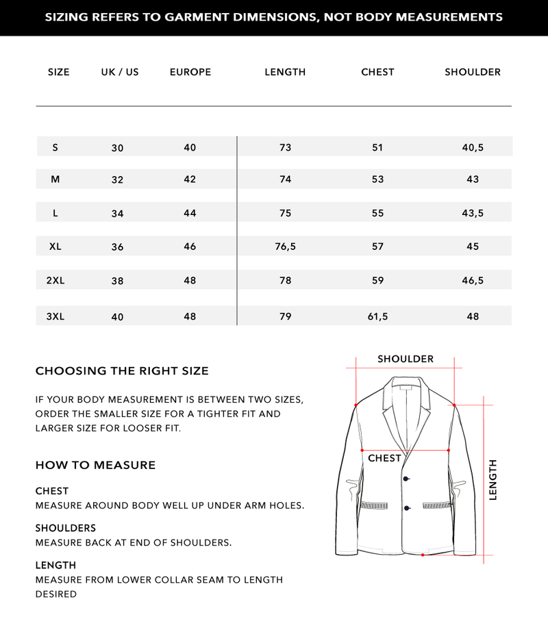 Size Chart 1