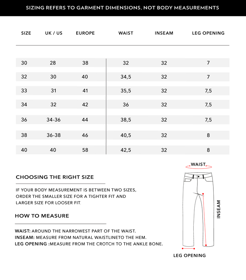 Size Chart 2