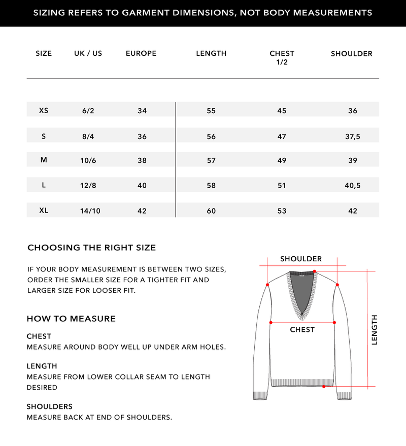 Size Chart 1