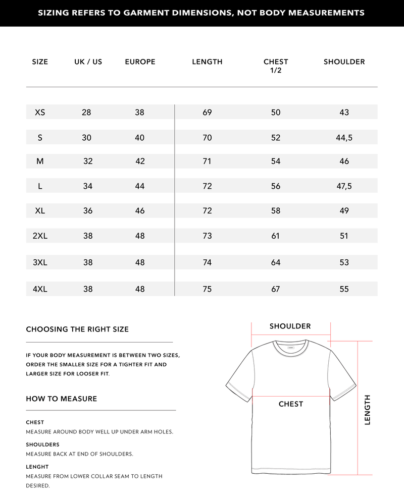 Size Chart 1